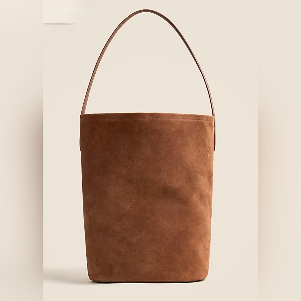 J. Crew Berkeley bucket bag in leather and suede